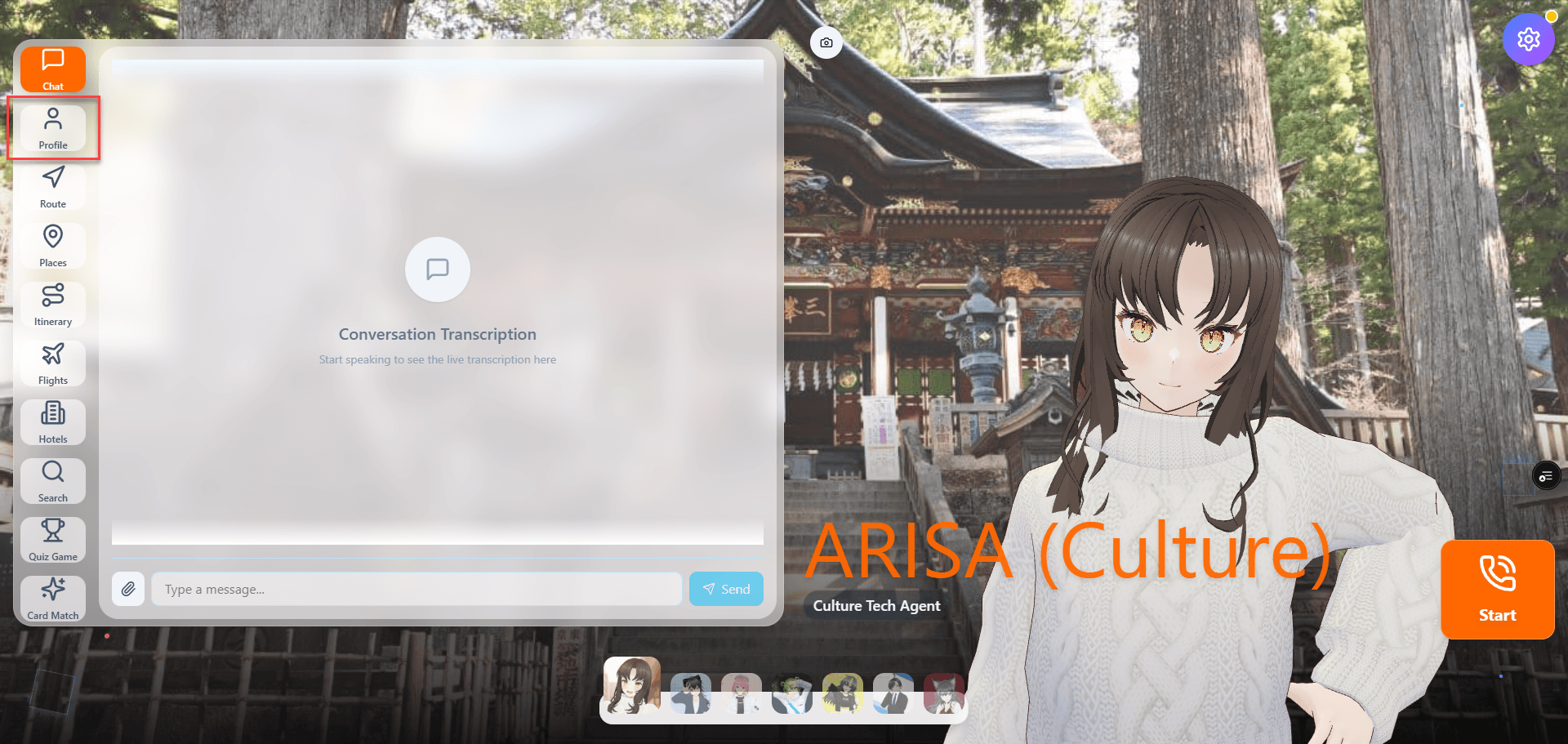 Profile Button